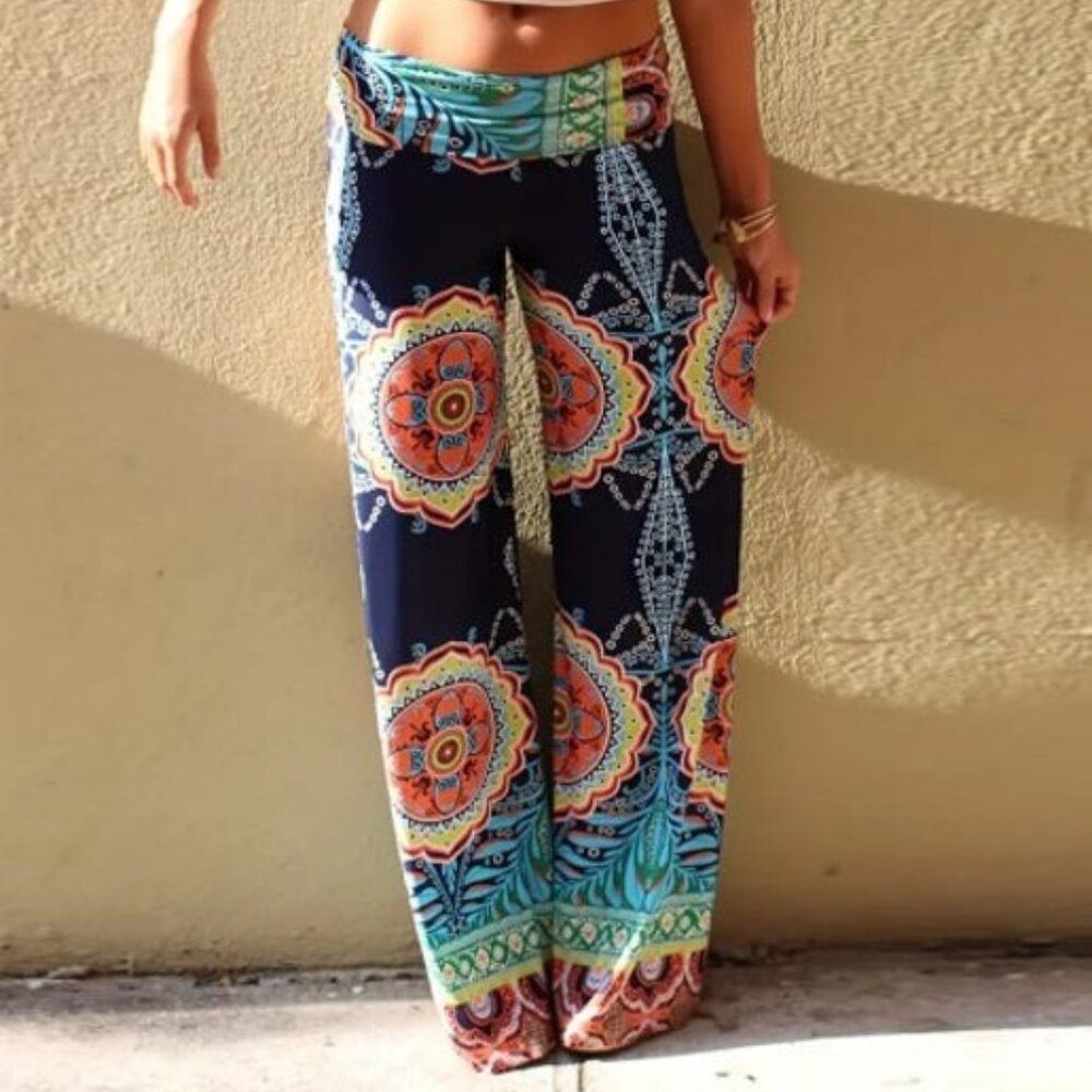 Boho straight leg pants